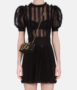 Dolce & Gabbana　 Short plumetis and georgette dress