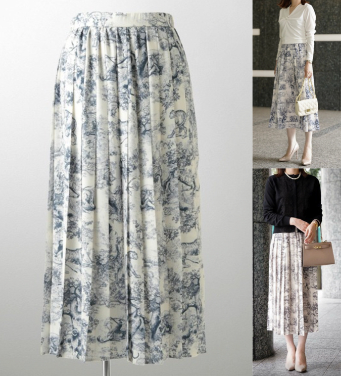 HUIT bouquetフラワー柄のロングスカート(似たデザイン)