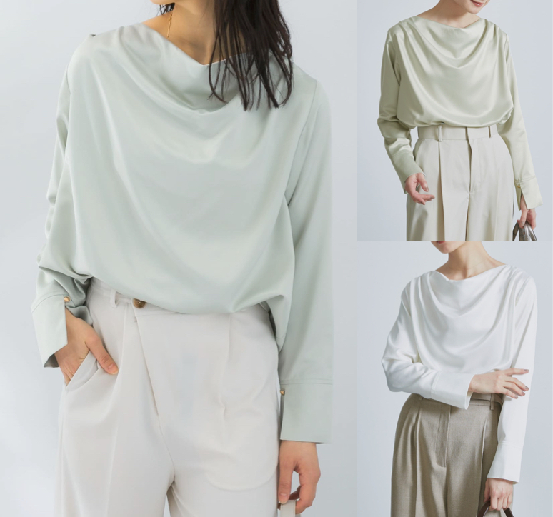 ROSSOシルバーのブラウス（似たデザイン）