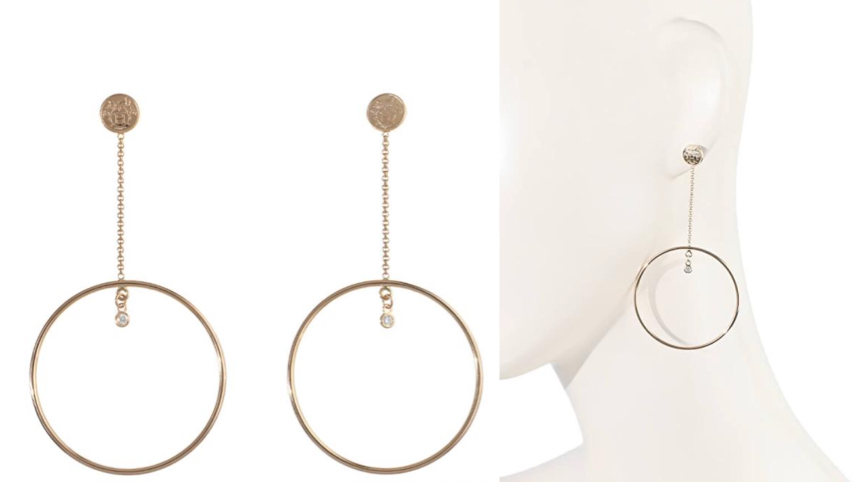 エルメスゴールドのフープピアス